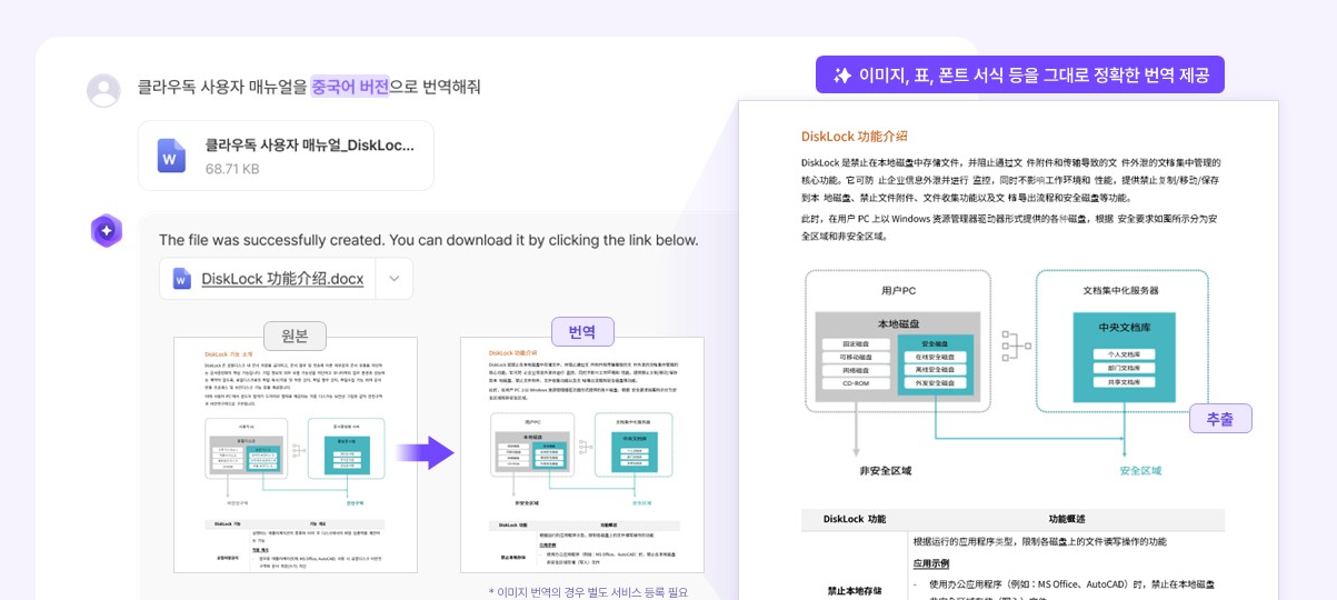 다국어 번역 UI